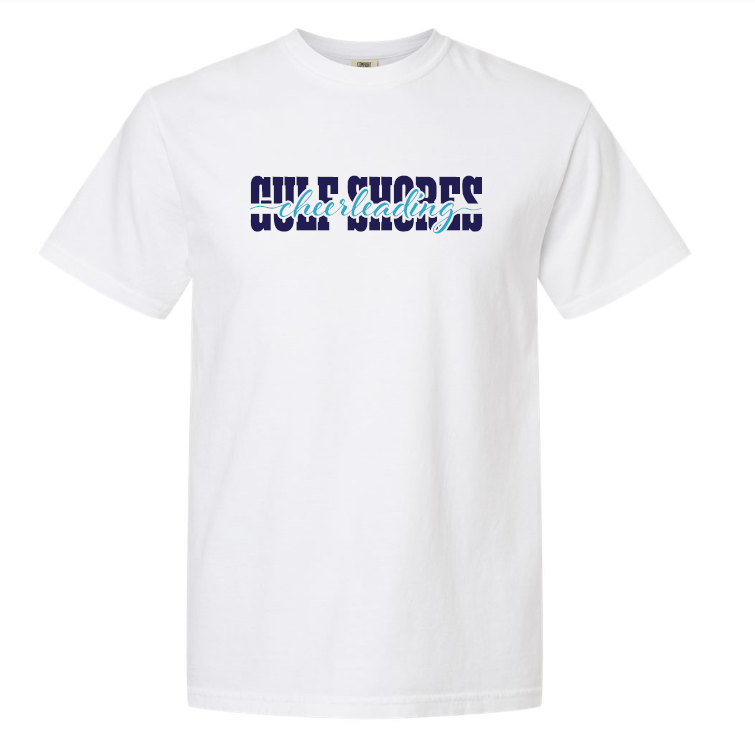 Gulf Shores Horizontal Cheerleading Comfort Color Tee